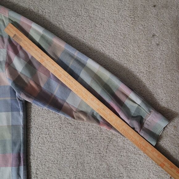 Territory Ahead Corduroy Shirt Mens 2XL XXL Multicolor Plaid Button Down Tartan - Picture 9 of 12
